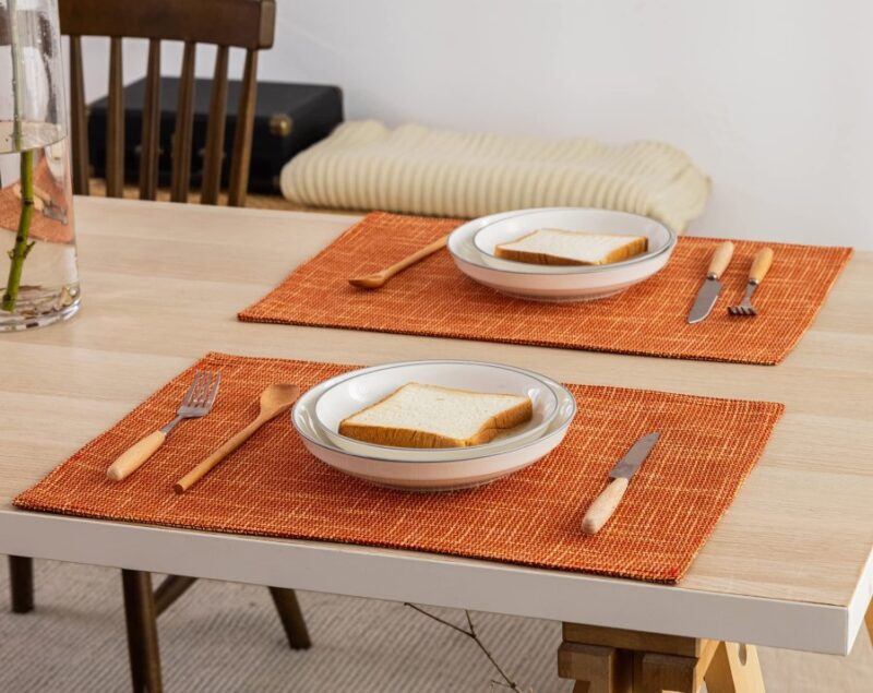 Heat Resistant Placemats for Wooden Tables