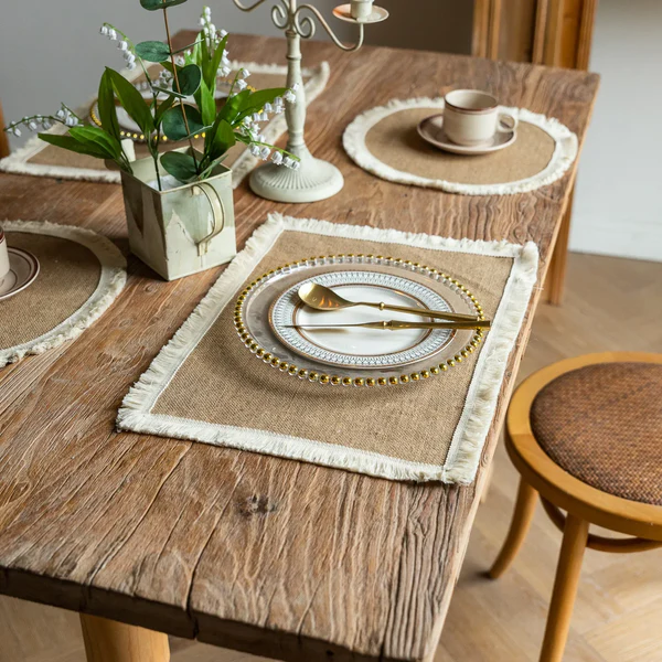 Heat Resistant Placemats wooden table