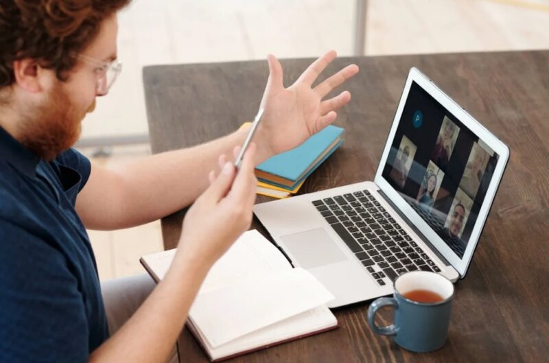 Man looking in his phone