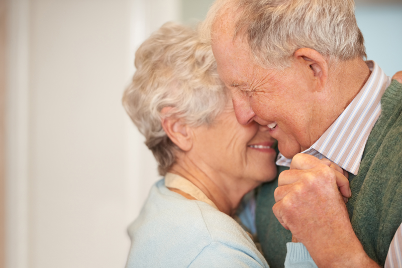 Portrait of a smiling senior couple