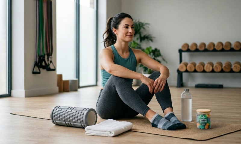 person resting after a workout