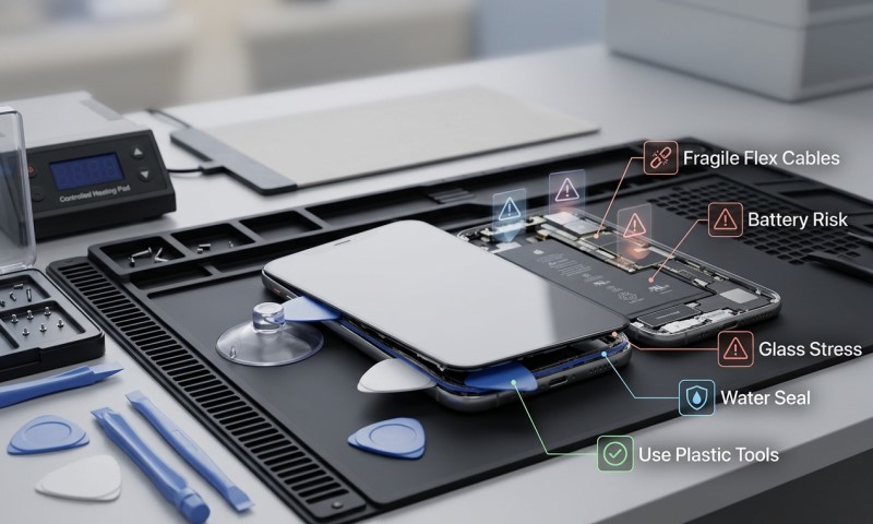 preparation for the phone screen removal