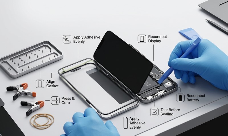 phone reassembly after changing the screen