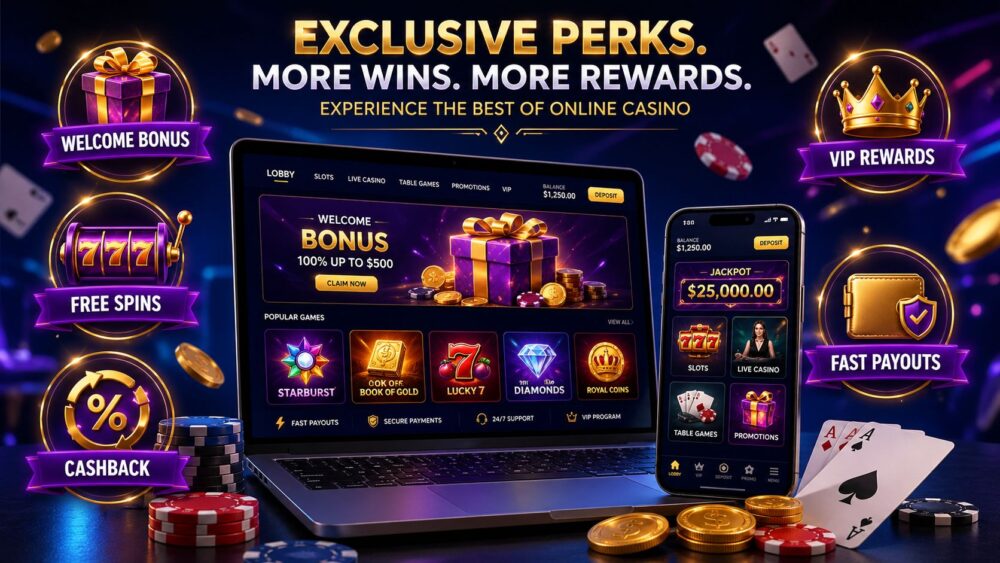 top online casino perks