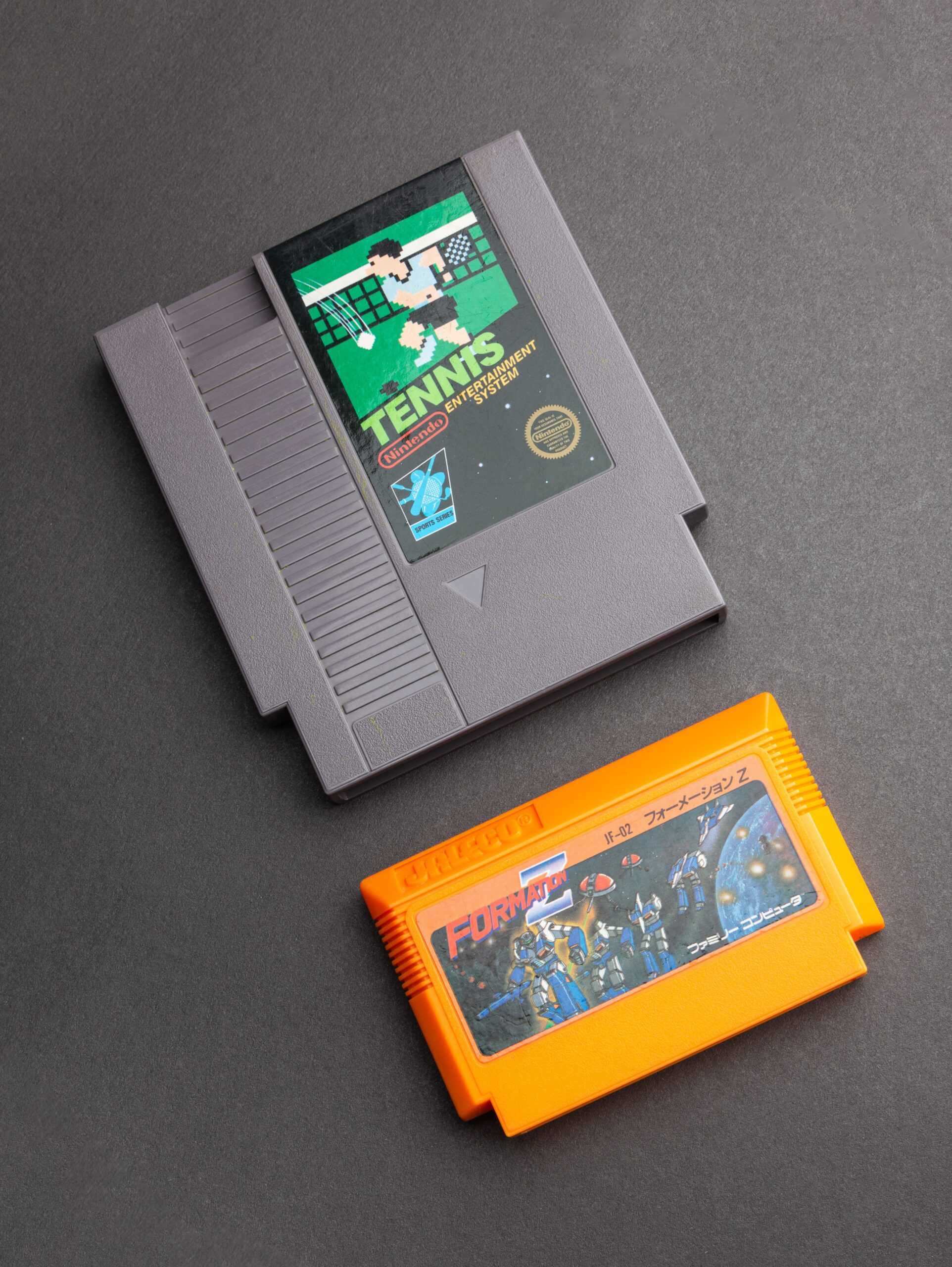 Retro NES and Famicom game cartridges showcasing classic gaming nostalgia