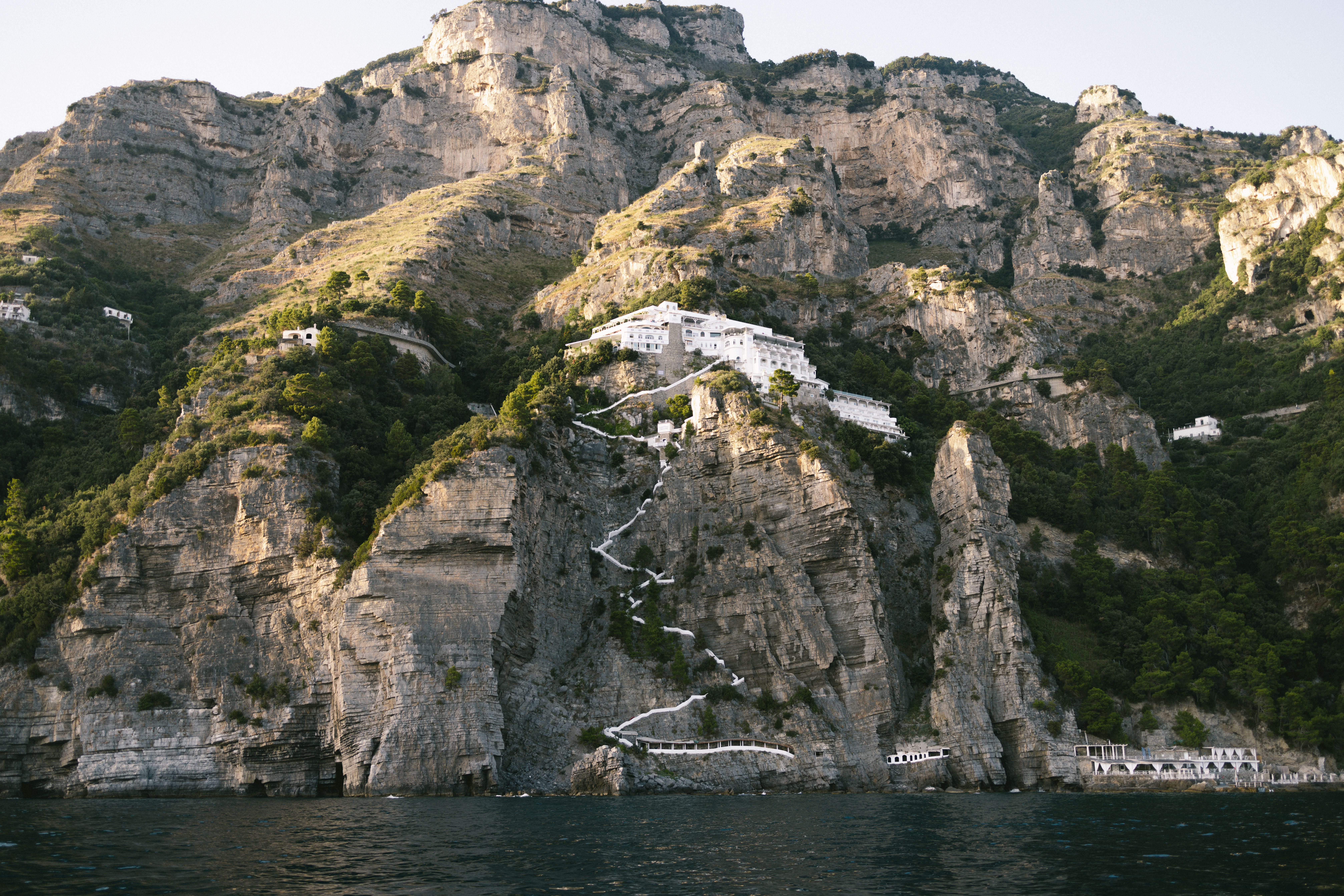 Breathtaking view of the Amalfi Coast cliffs and Mediterranean sea, a sought-after wedding destination in Italy